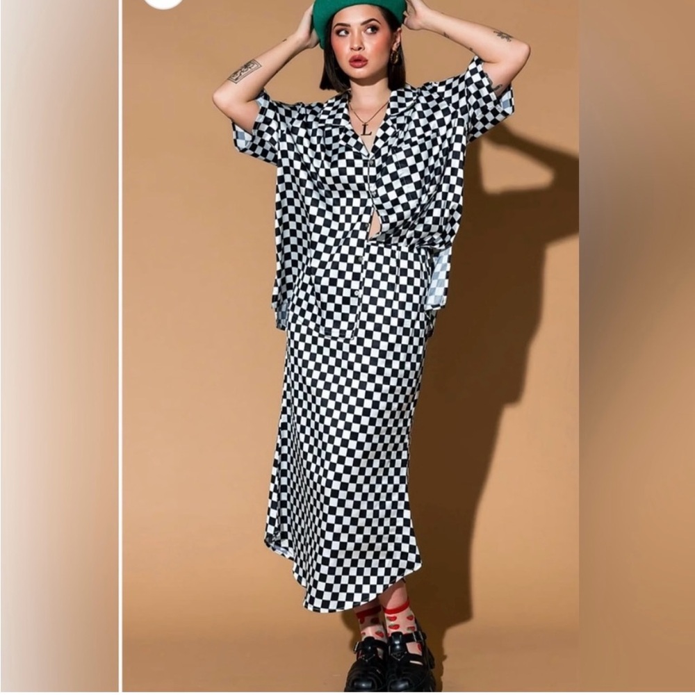 Dressed in LALACheckered Black and White Skirt Medium